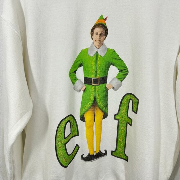 Junk Food Tees Adult Medium‎ ELF Graphic Crewneck Sweatshirt Christmas Holidays - Picture 3 of 5